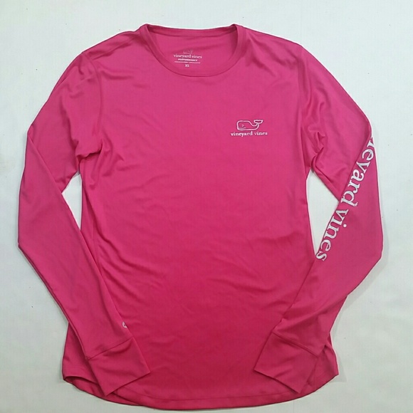 Vineyard Vines Shirt Hot Pink XS Performance - Picture 5 of 8